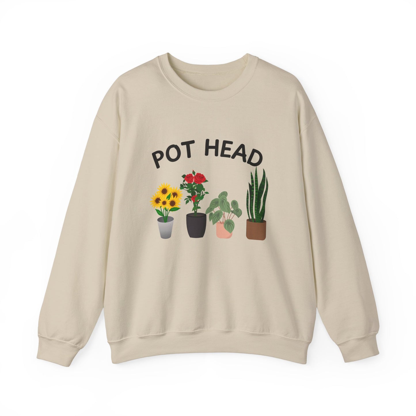Pot Head - Funny Gardening and Plant Lover Swatshirt