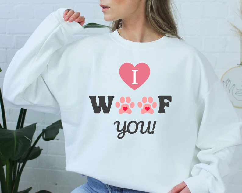 Valentine's Day Dog Lover Sweatshirt - Unisex Crewneck