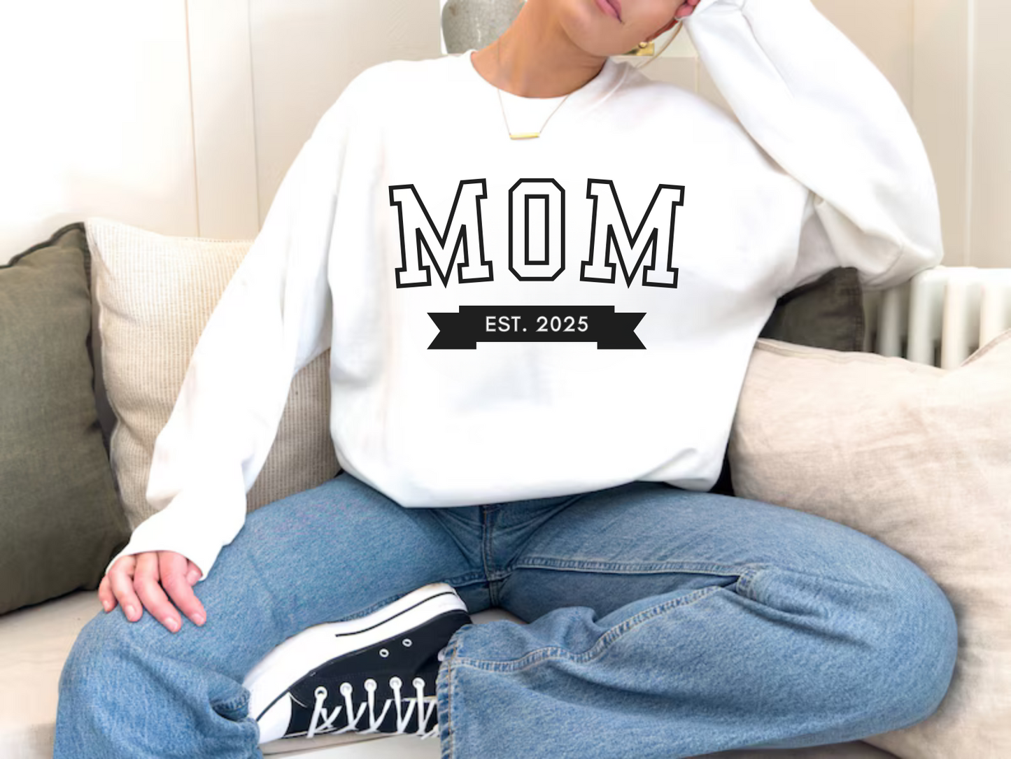 Mom Est New Mom Sweatshirt