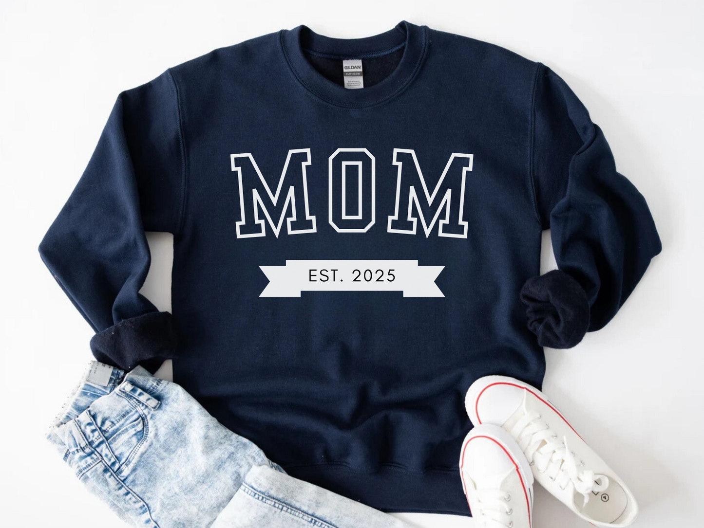 Mom Est New Mom Sweatshirt