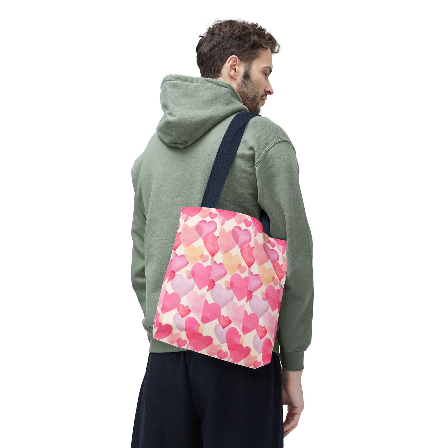 Sweetheart Tote Bag - Pink Heart Design for Everyday Use