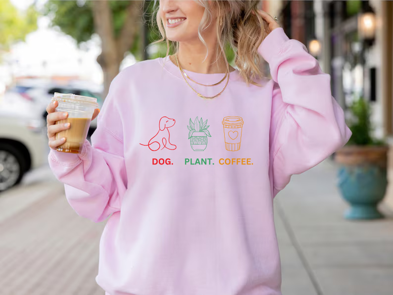 Dog Plant Coffee Sweatshirt