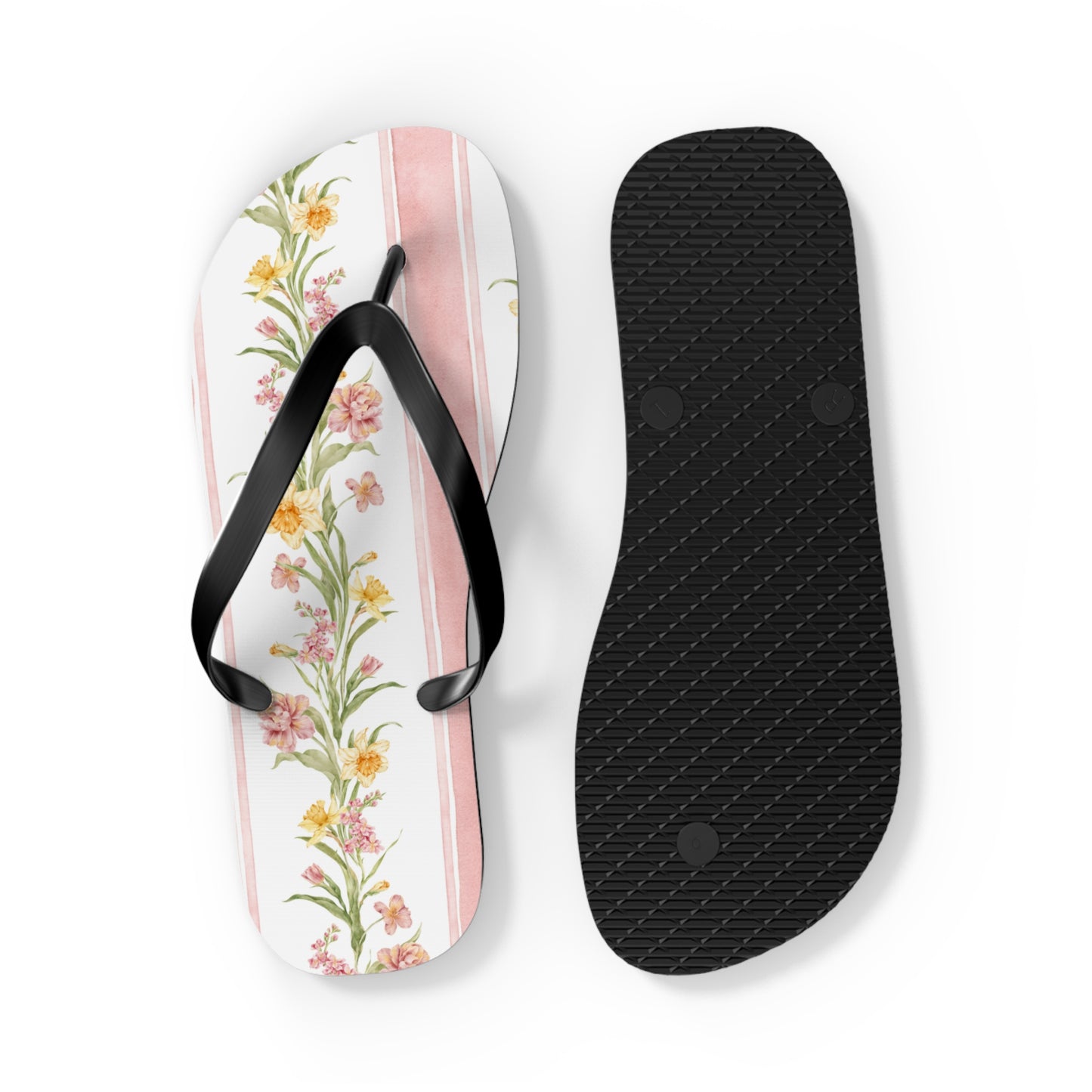 Floral Print Flip Flops - Summer Beach Sandals for Outdoor Relaxation