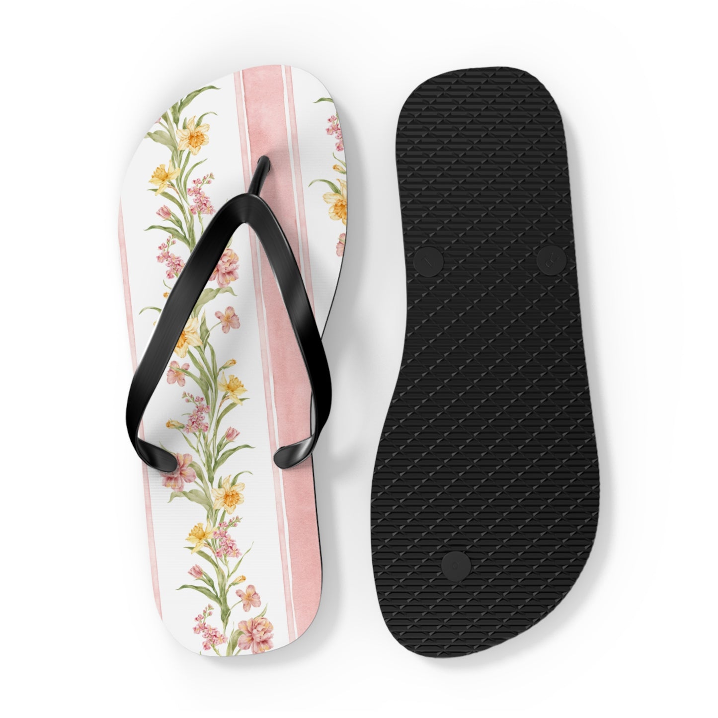 Floral Print Flip Flops - Summer Beach Sandals for Outdoor Relaxation