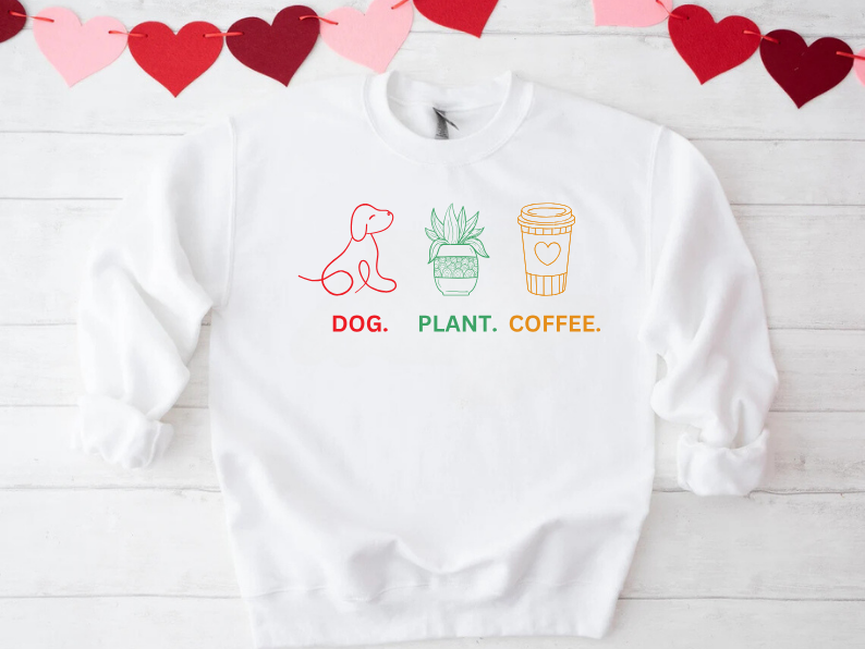 Dog Plant Coffee Sweatshirt