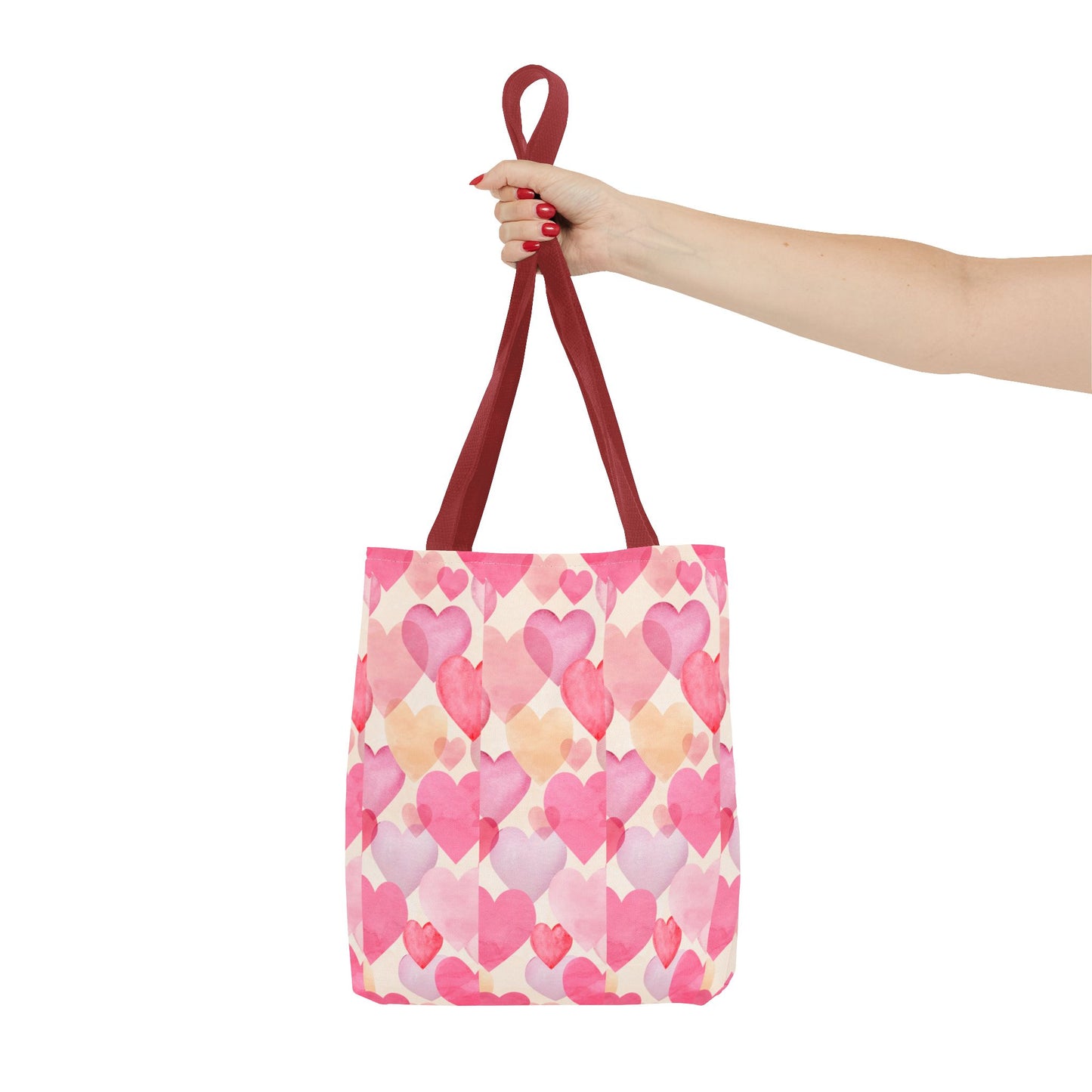 Sweetheart Tote Bag - Pink Heart Design for Everyday Use