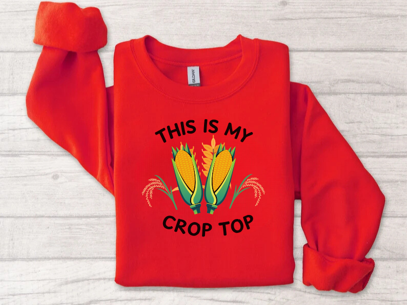 This Is My Crop Top - Funny Plant and Gardening Lover Sweatshirt