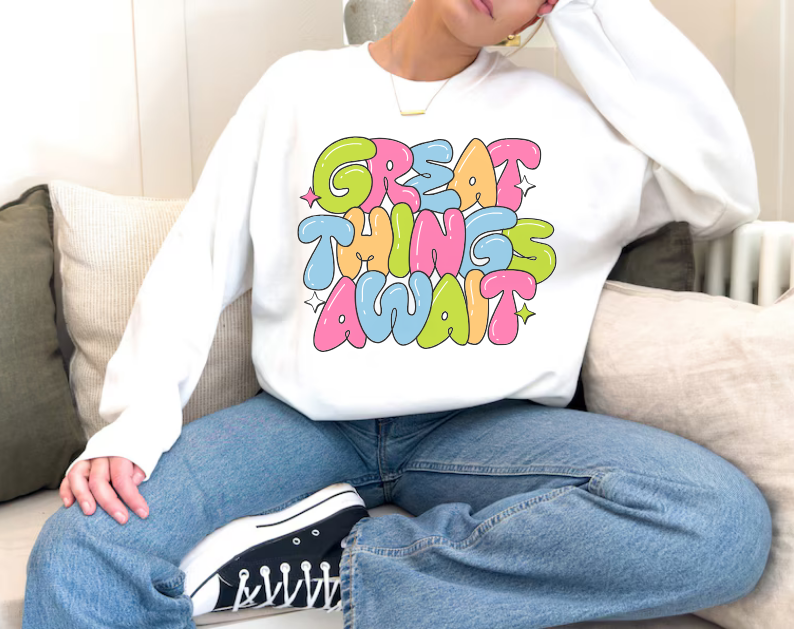 Great Things Await - Crewneck Sweatshirt