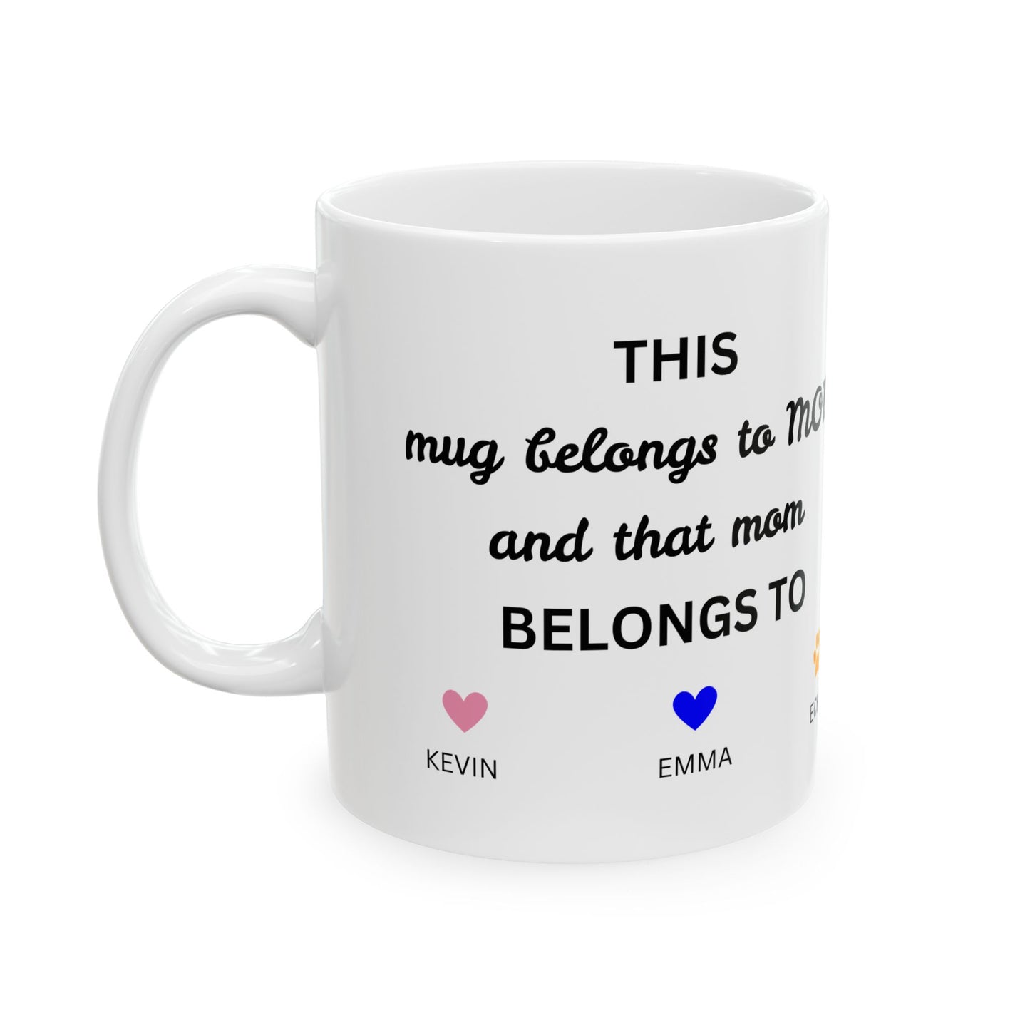 Heartfelt Ceramic Mug for Mom - Personalized Gift for Mom
