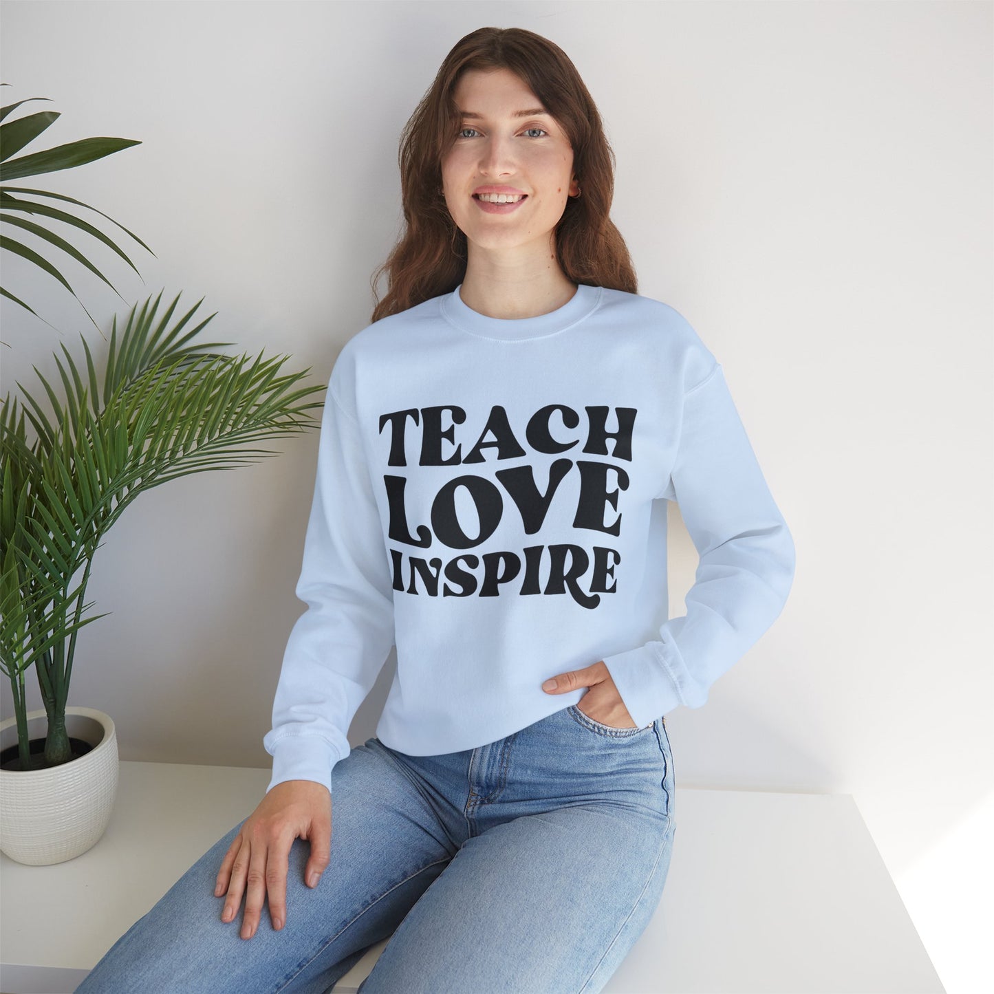 Teacher Sweatshirt - Teach Love Inspire  Unisex  Crewneck