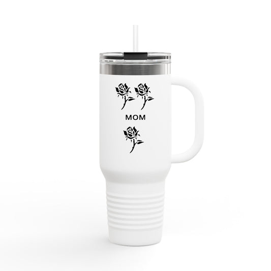 Custom Rose Mom Insulated Travel Mug - 40oz