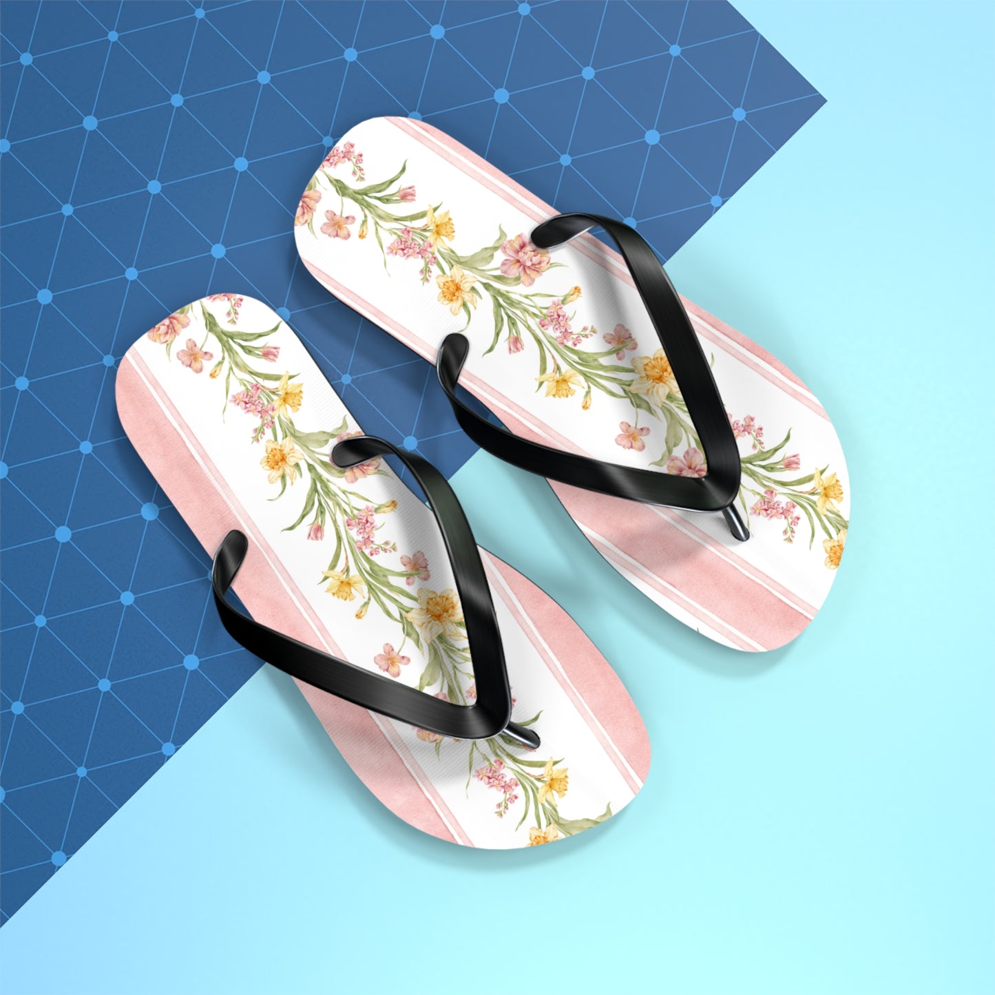 Floral Print Flip Flops - Summer Beach Sandals for Outdoor Relaxation