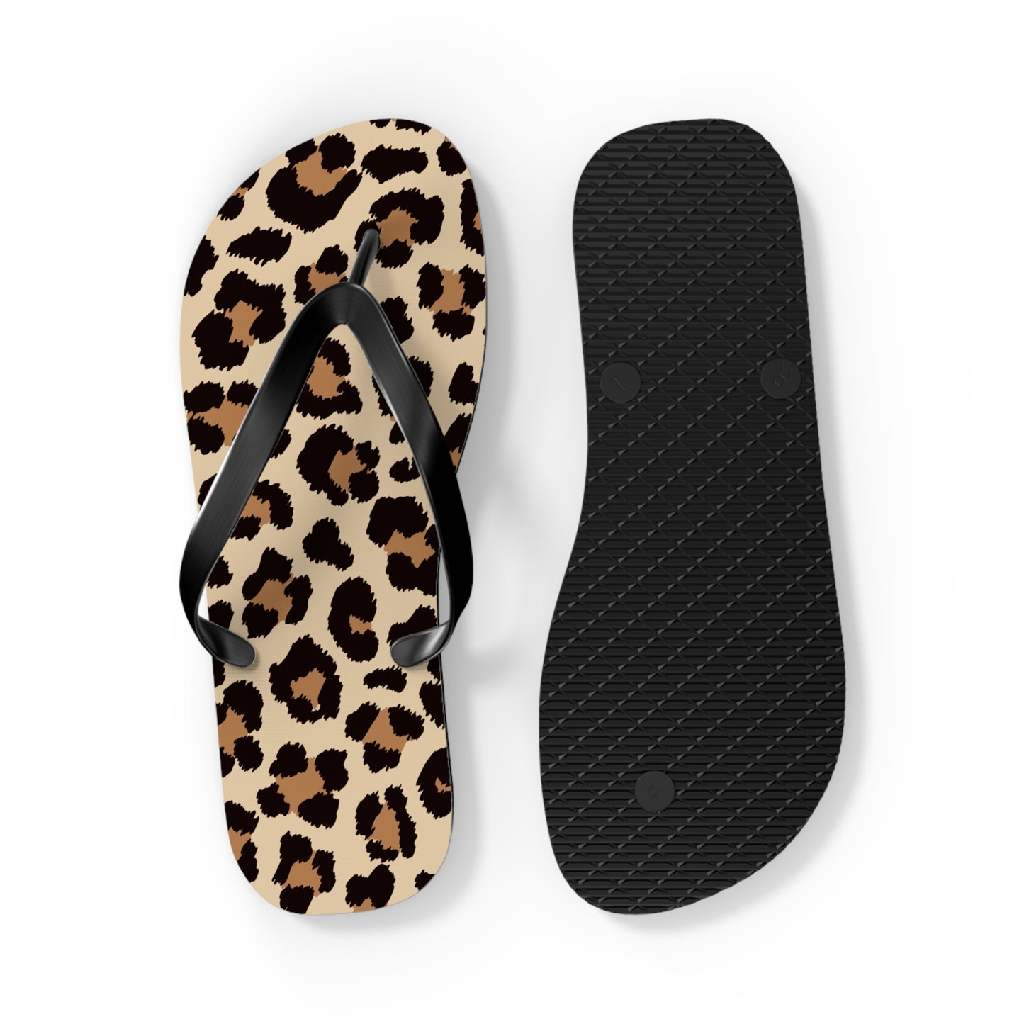 Leopard Print Flip Flops - Trendy Summer Sandals for Beach Days & Casual Outings