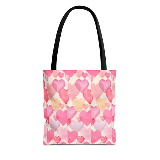 Sweetheart Tote Bag - Pink Heart Design for Everyday Use