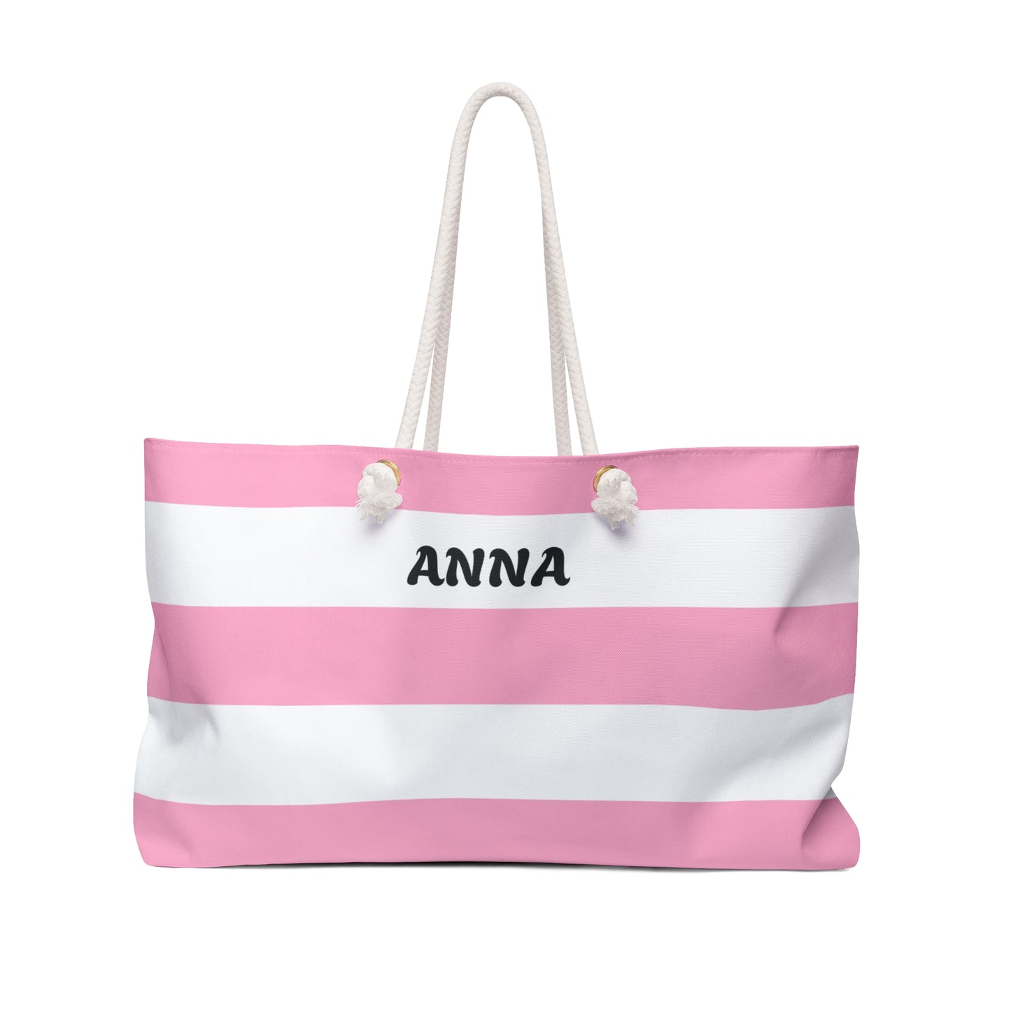Personalized Pink Weekender Bag for Travel & Beach