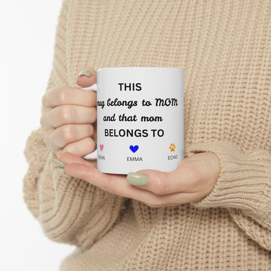 Heartfelt Ceramic Mug for Mom - Personalized Gift for Mom