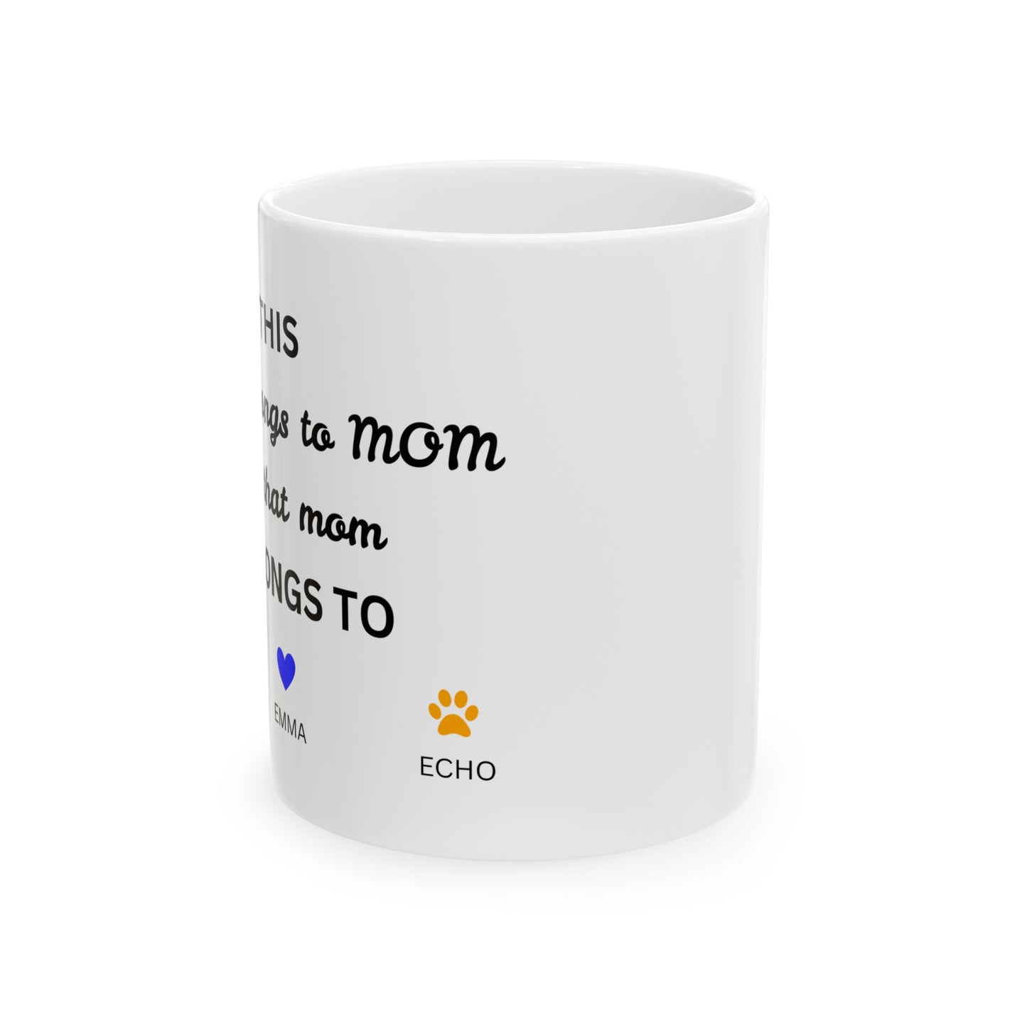 Heartfelt Ceramic Mug for Mom - Personalized Gift for Mom