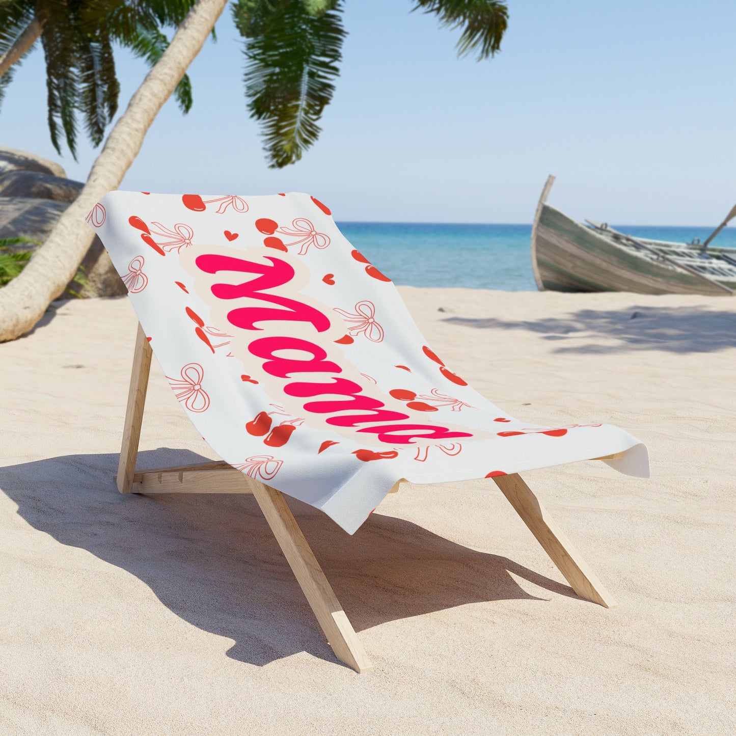 Custom Cherry Mama Beach Towel