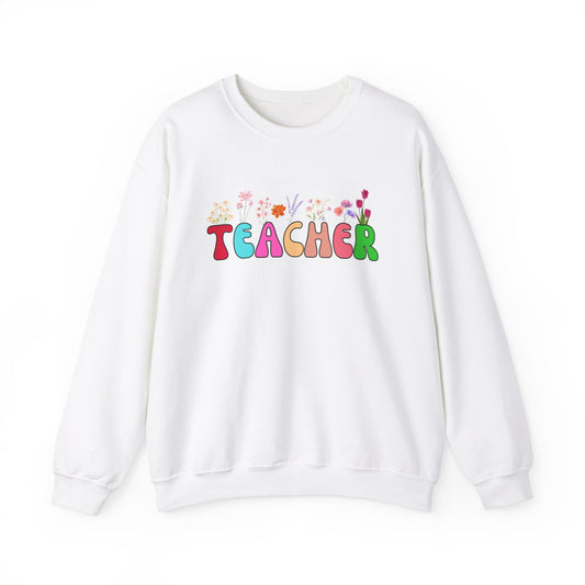 Teacher Floral Sweatshirt