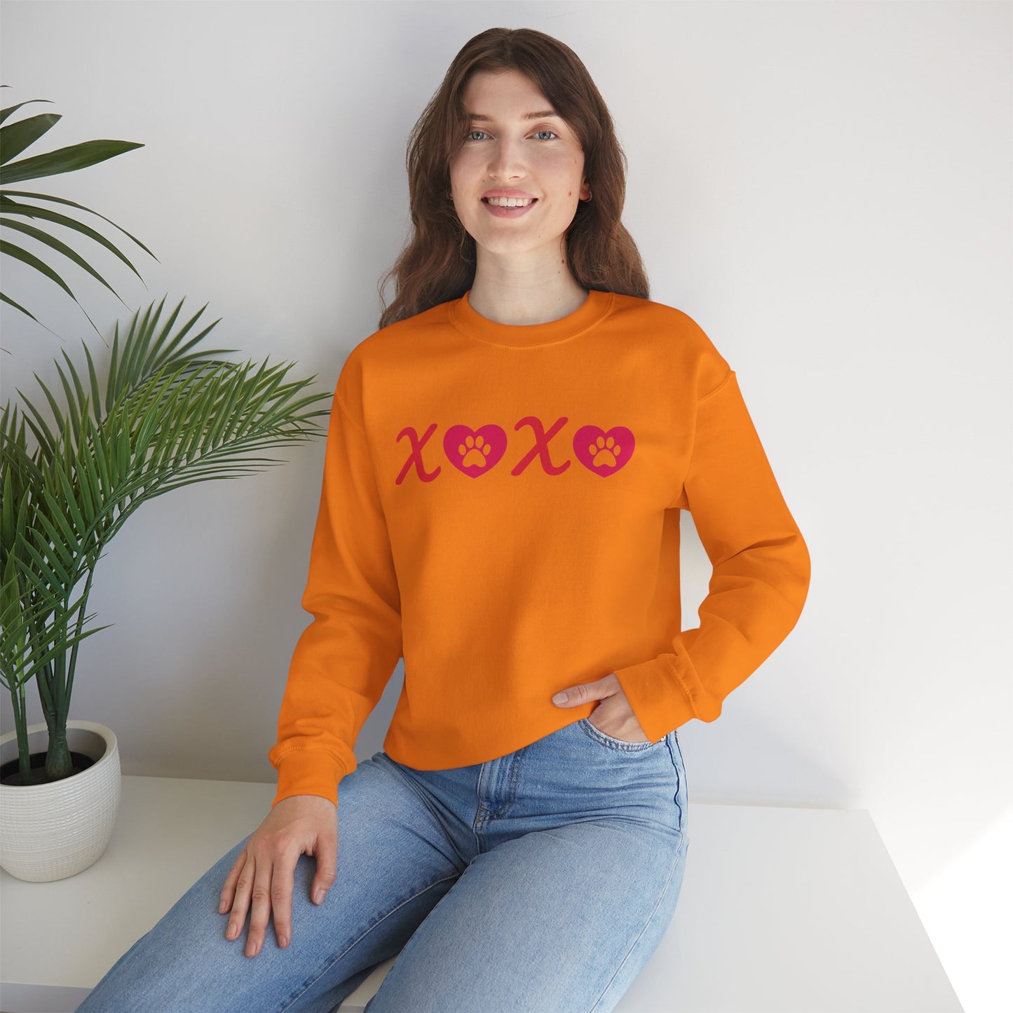 Valentine's Day Dog Lover Sweatshirt - XOXO Unisex Crewneck
