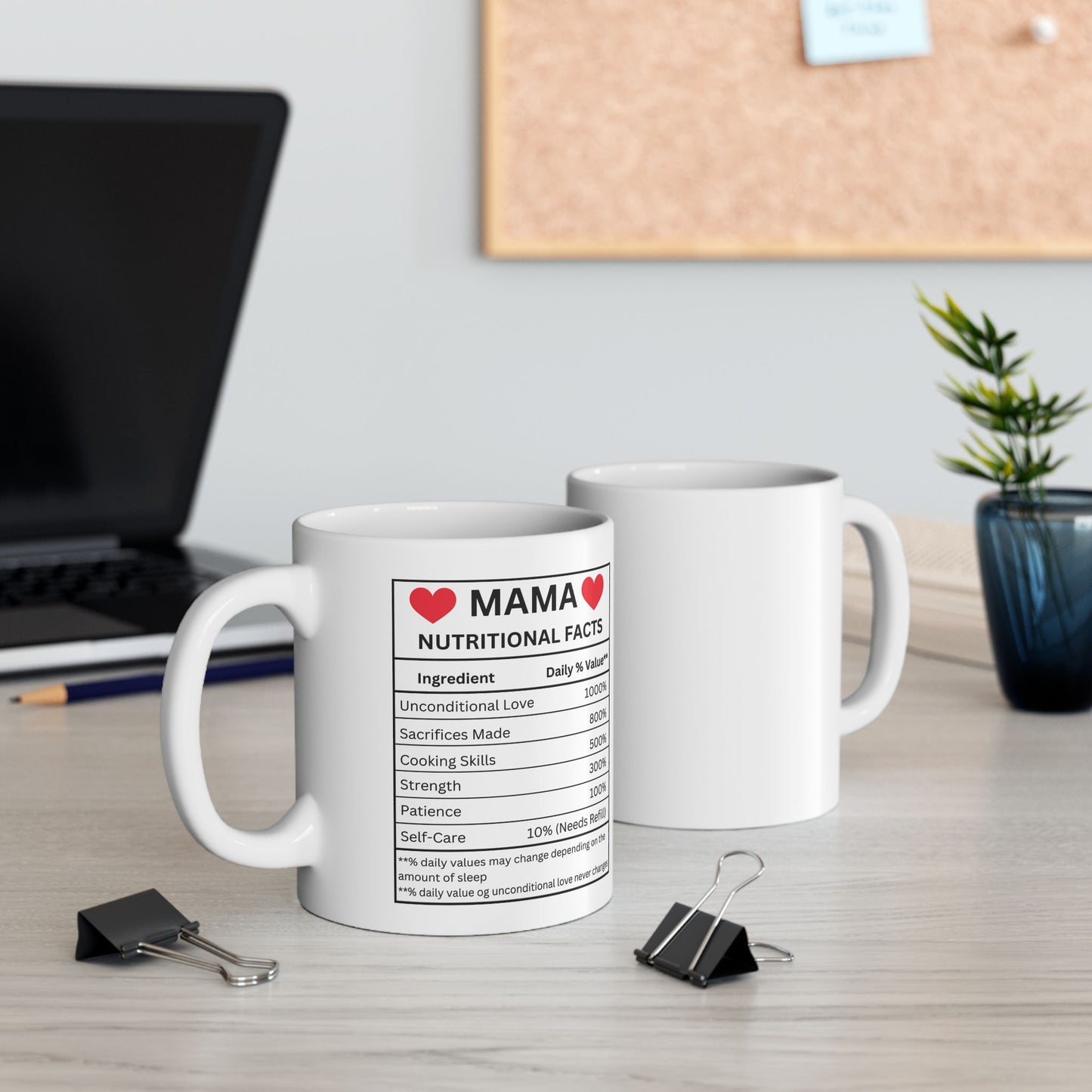 Cute Mom Nutrition Facts Ceramic Mug