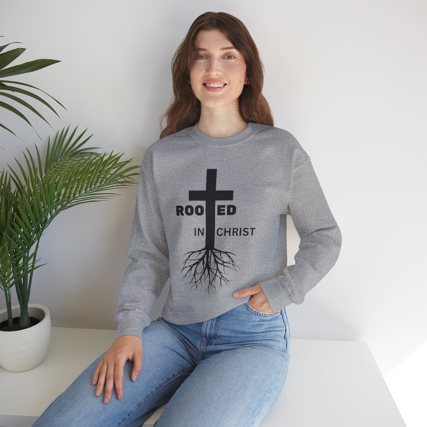 Rooted In Christ - Christian Sweatshirt