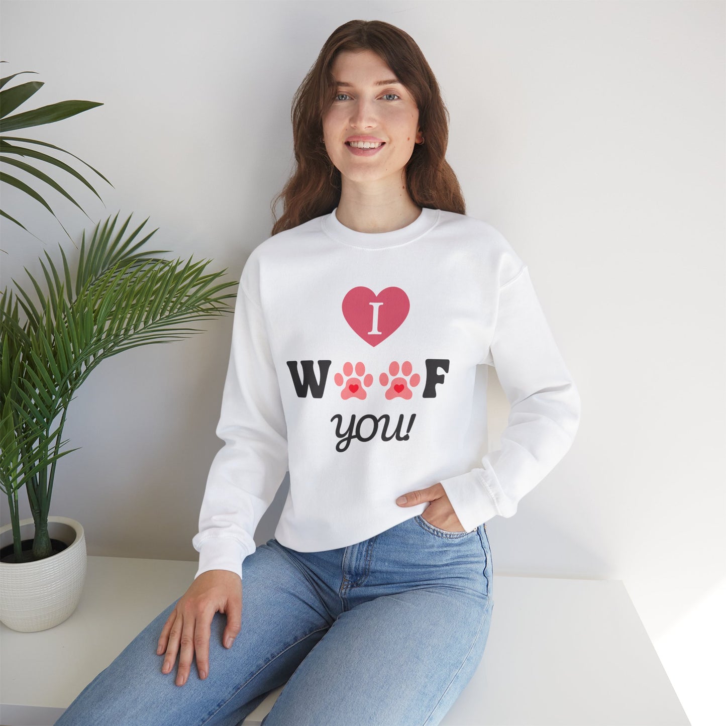 Valentine's Day Dog Lover Sweatshirt - Unisex Crewneck
