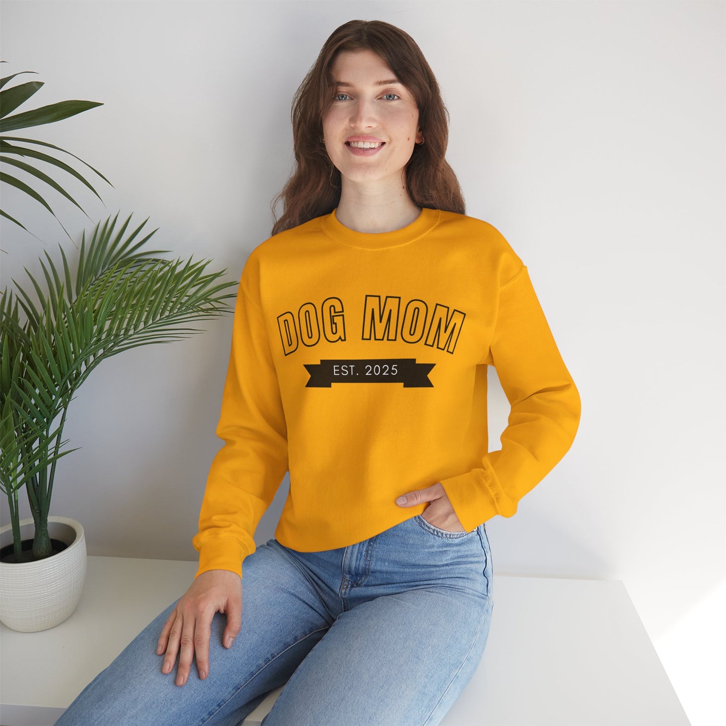 Dog Mom EST 2025 - Dog Lover Sweatshirt