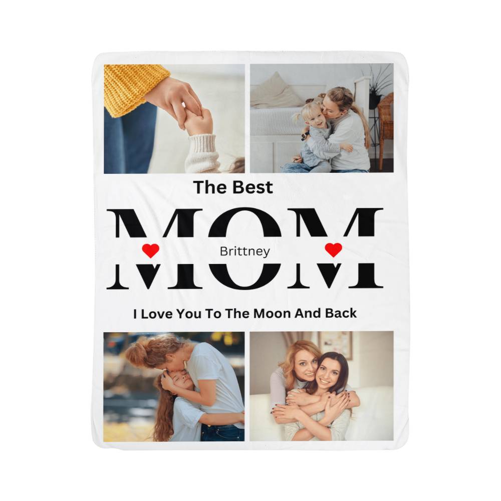 Personalized Mom Fleece Blanket