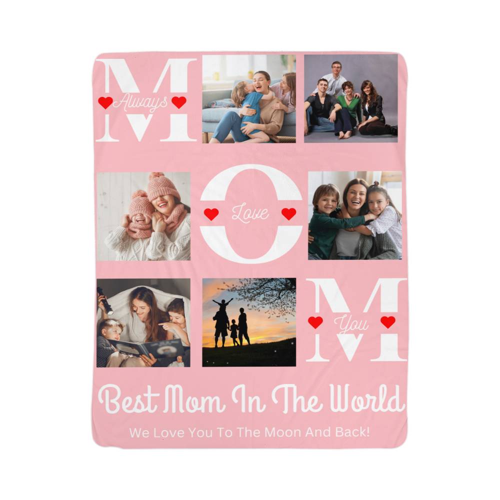 Personalized Mom Fleece Blanket