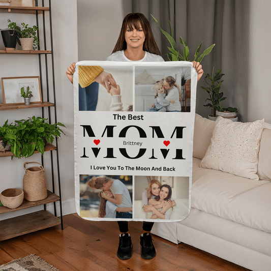 Personalized Mom Fleece Blanket
