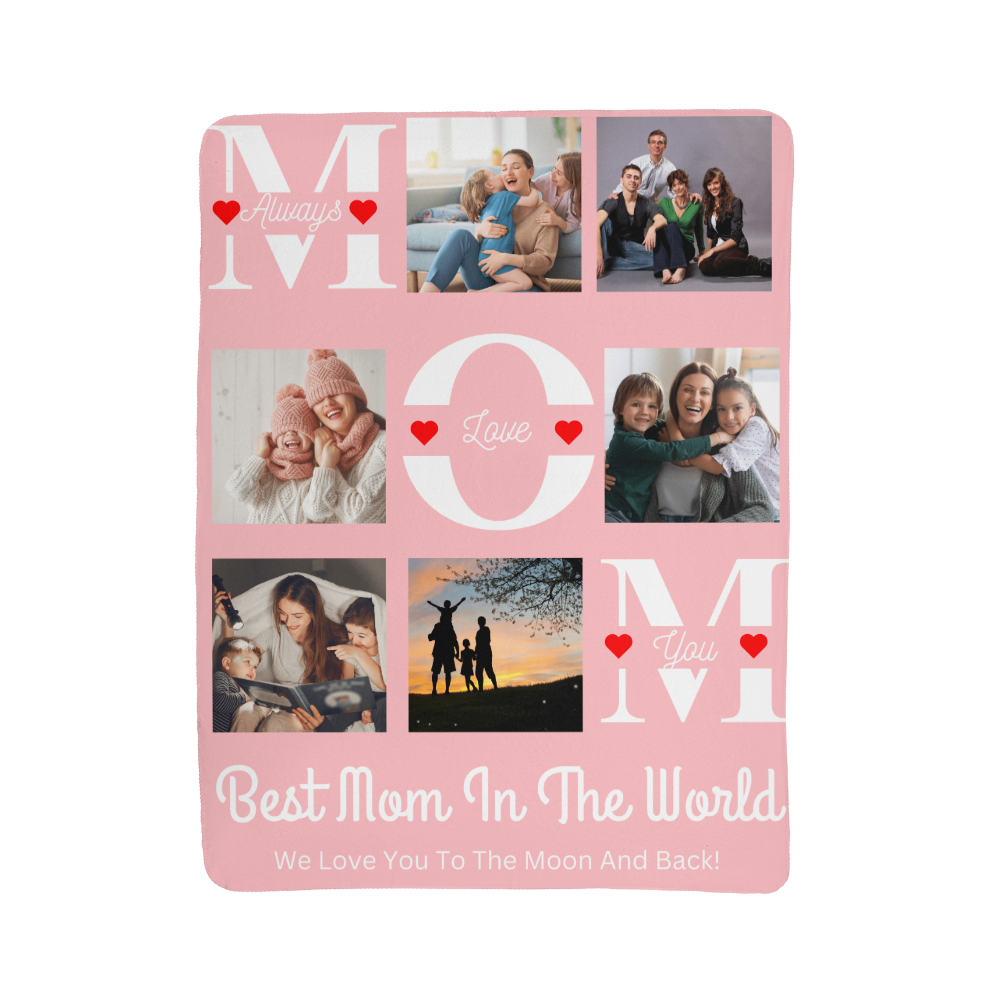 Personalized Mom Fleece Blanket
