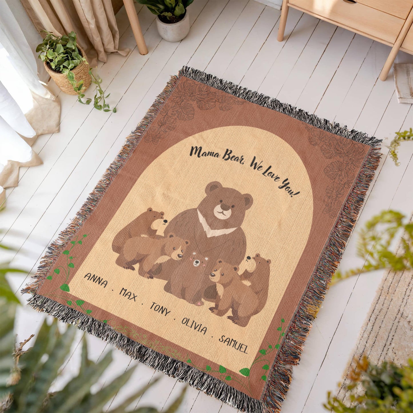 Personalized Woven Mom Blanket