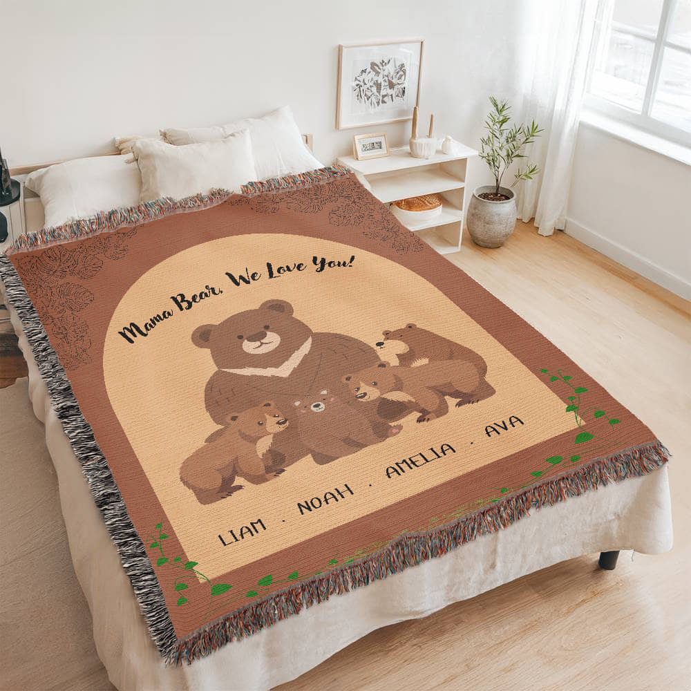 Personalized Woven Mom Blanket