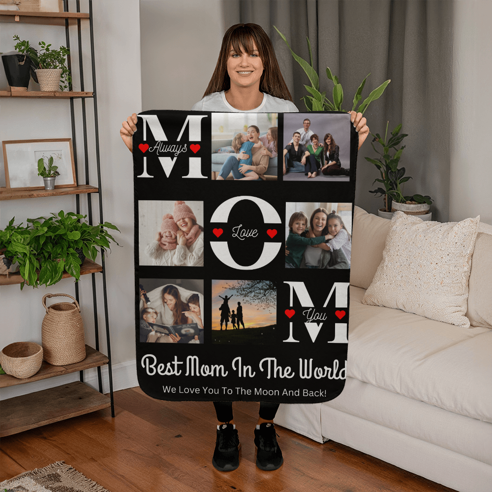 Personalized Mom Fleece Blanket