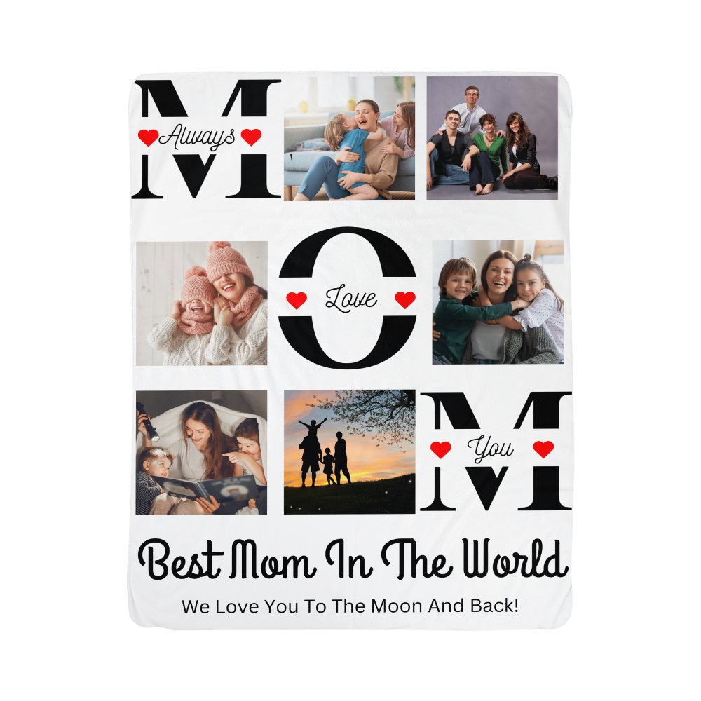 Personalized Mom Fleece Blanket