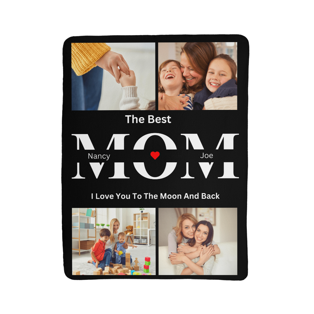 Personalized Mom Fleece Blanket